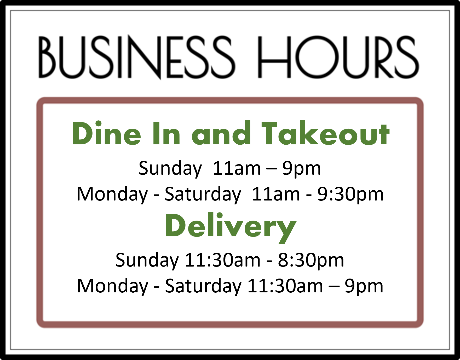 pizza express business hours
